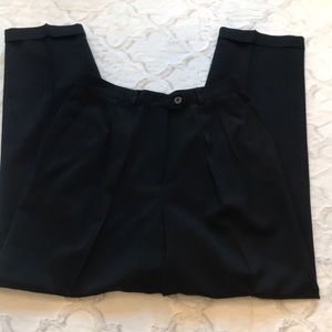 TOOTSIES Black wool pleated slacks size 12